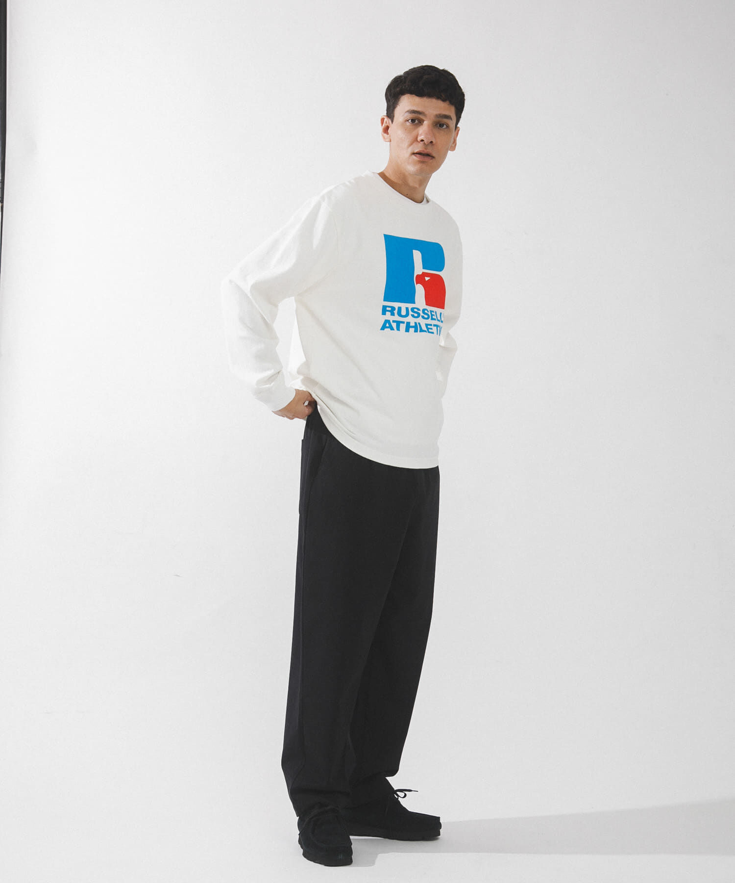 Sonny Label 「『別注』RUSSELL ATHLETIC&times;SonnyLabel　プリントヘビージャージーロングTシャツ」|Tシャツ・カットソー|