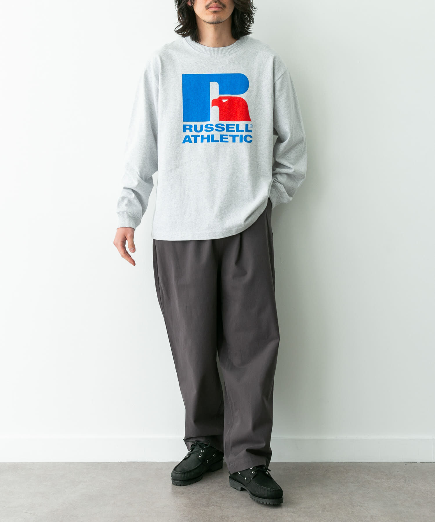 Sonny Label 「『別注』RUSSELL ATHLETIC&times;SonnyLabel　プリントヘビージャージーロングTシャツ」|Tシャツ・カットソー|