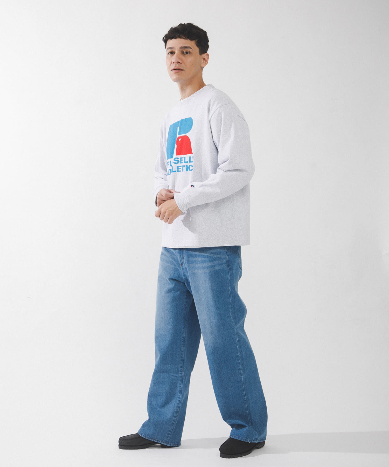 Sonny Label 「『別注』RUSSELL ATHLETIC&times;SonnyLabel　プリントヘビージャージーロングTシャツ」|Tシャツ・カットソー|