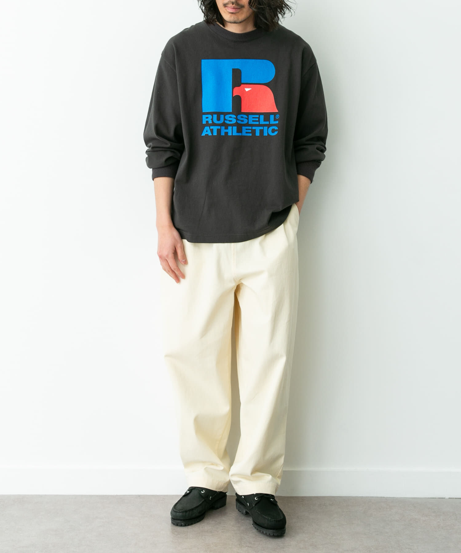 Sonny Label 「『別注』RUSSELL ATHLETIC&times;SonnyLabel　プリントヘビージャージーロングTシャツ」|Tシャツ・カットソー|