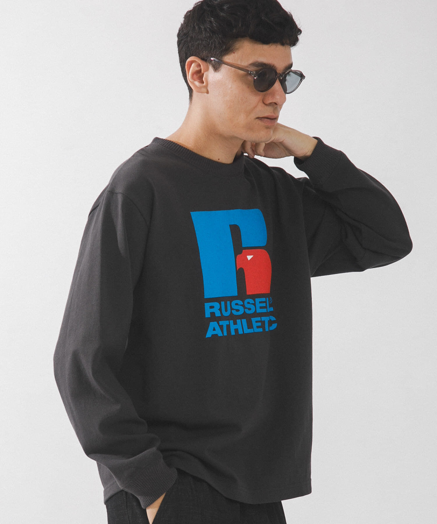 Sonny Label 「『別注』RUSSELL ATHLETIC&times;SonnyLabel　プリントヘビージャージーロングTシャツ」|Tシャツ・カットソー|