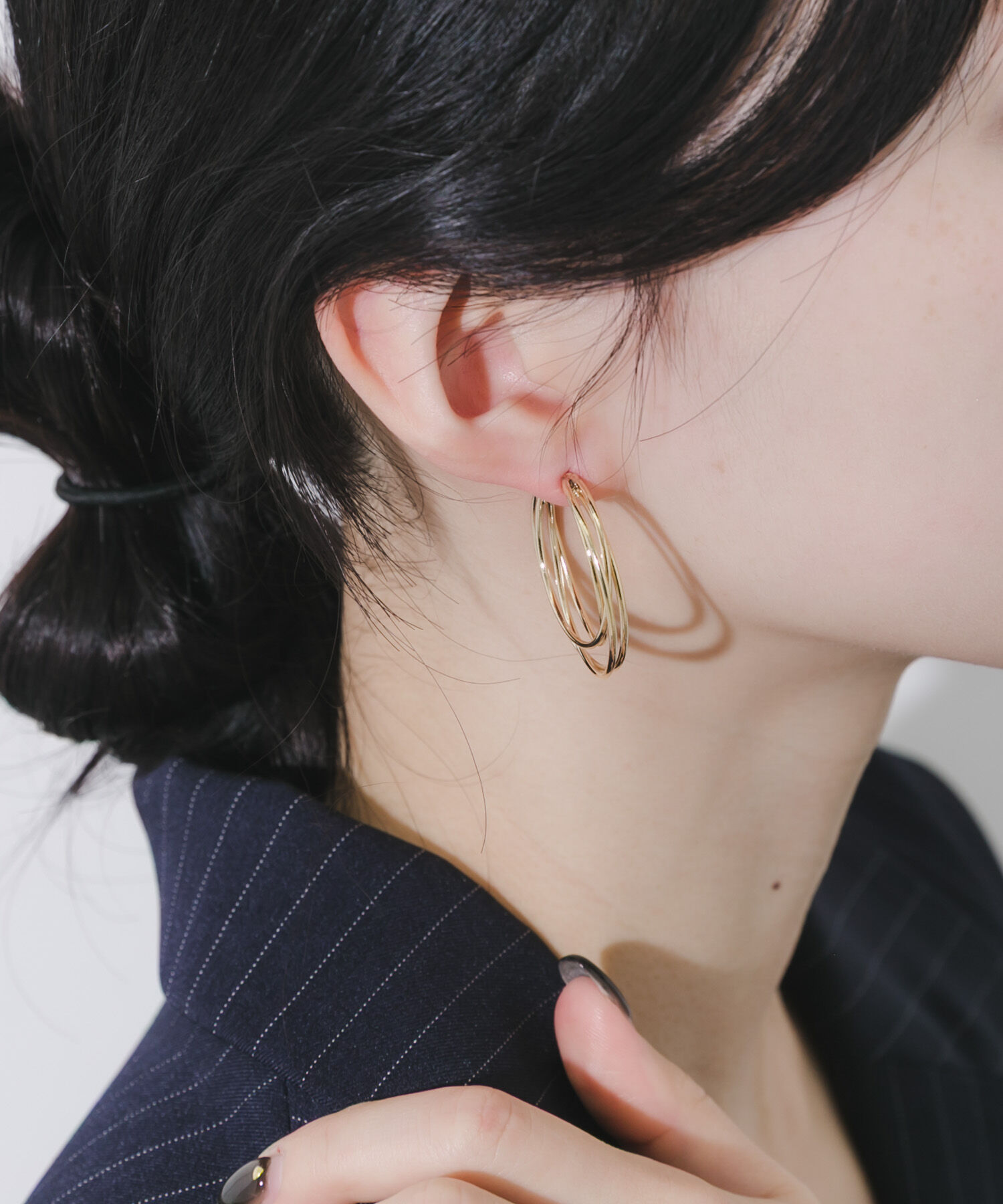 SMELLY「レイヤードフープピアス」|ピアス|