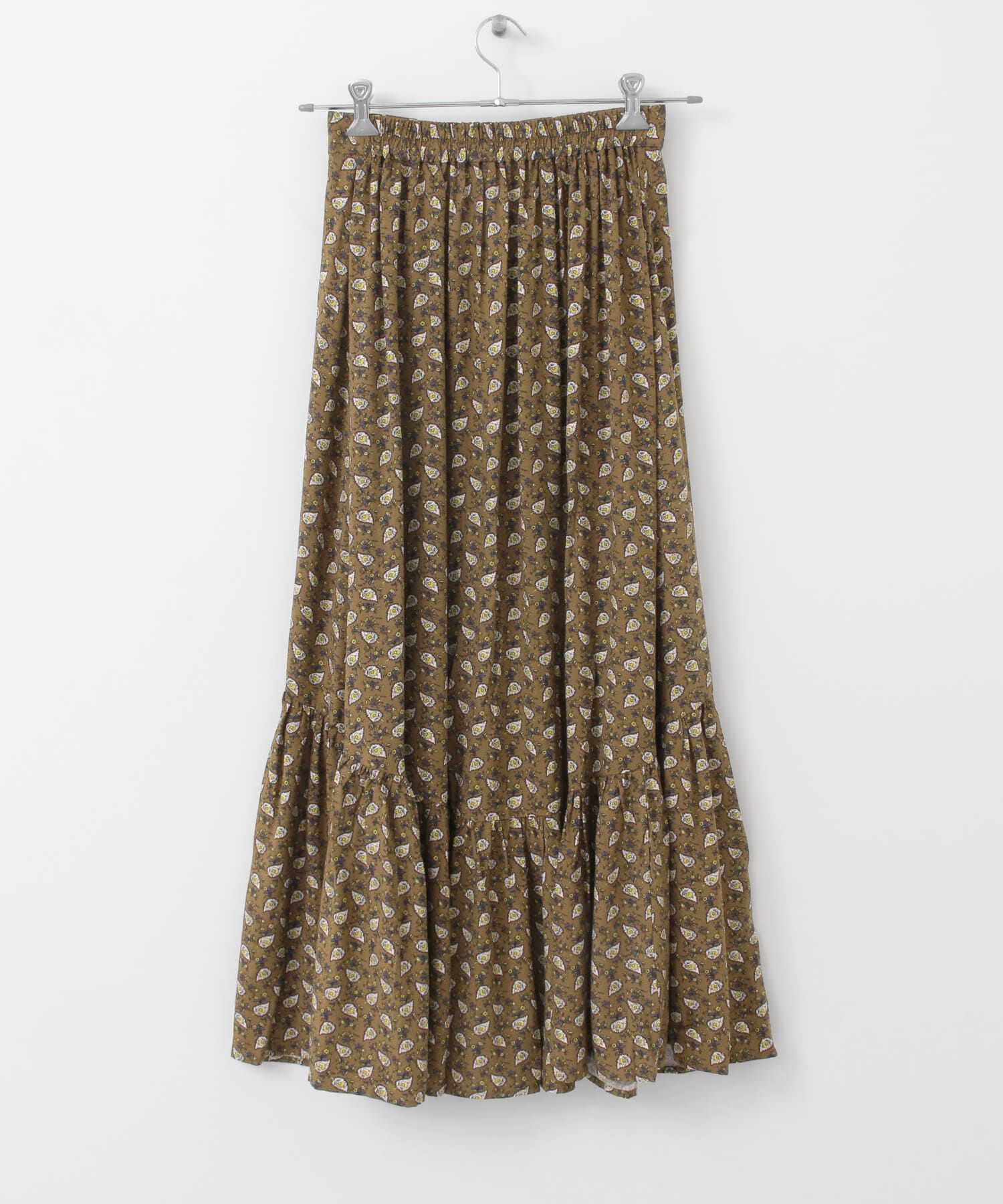  「プリントロングティアードスカート」|スカート|