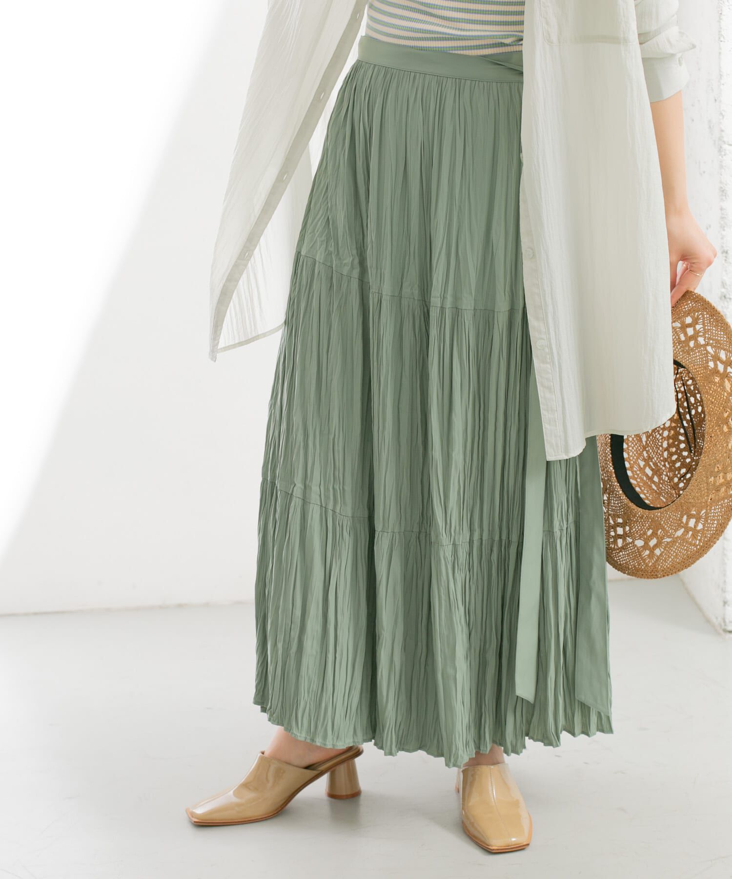  「ラップギャザースカート」|スカート|