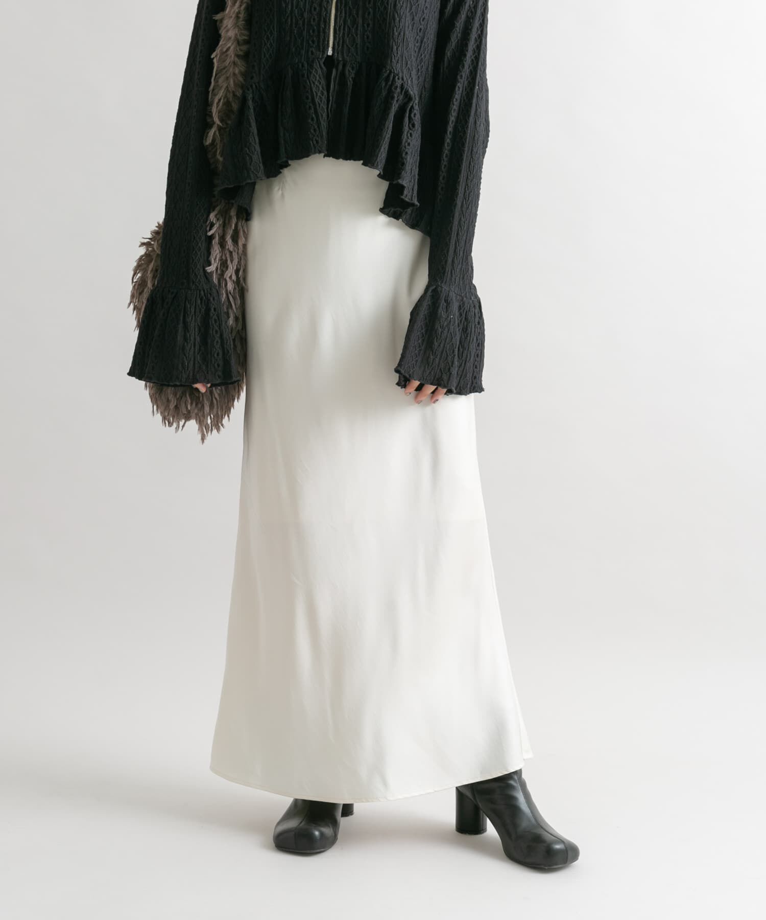  「サテンバイアススカート」|スカート|