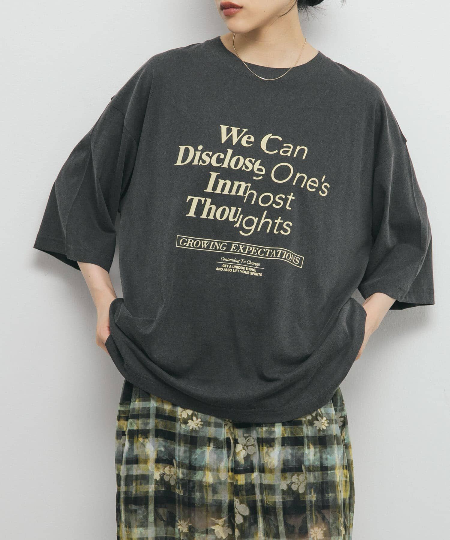  「フロントロゴBIGTEE」|Tシャツ・カットソー|チャコールグレー