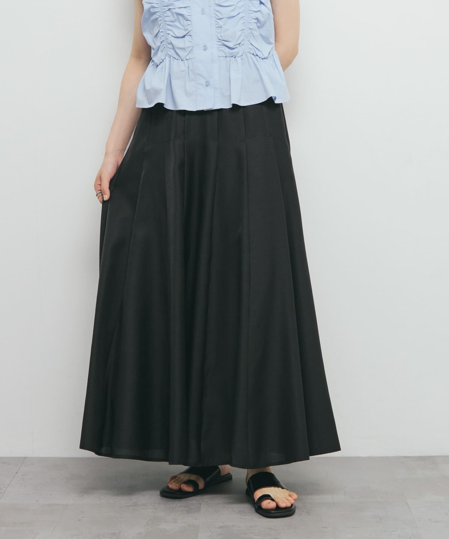  「ワイドフレアシアースカート」|スカート|