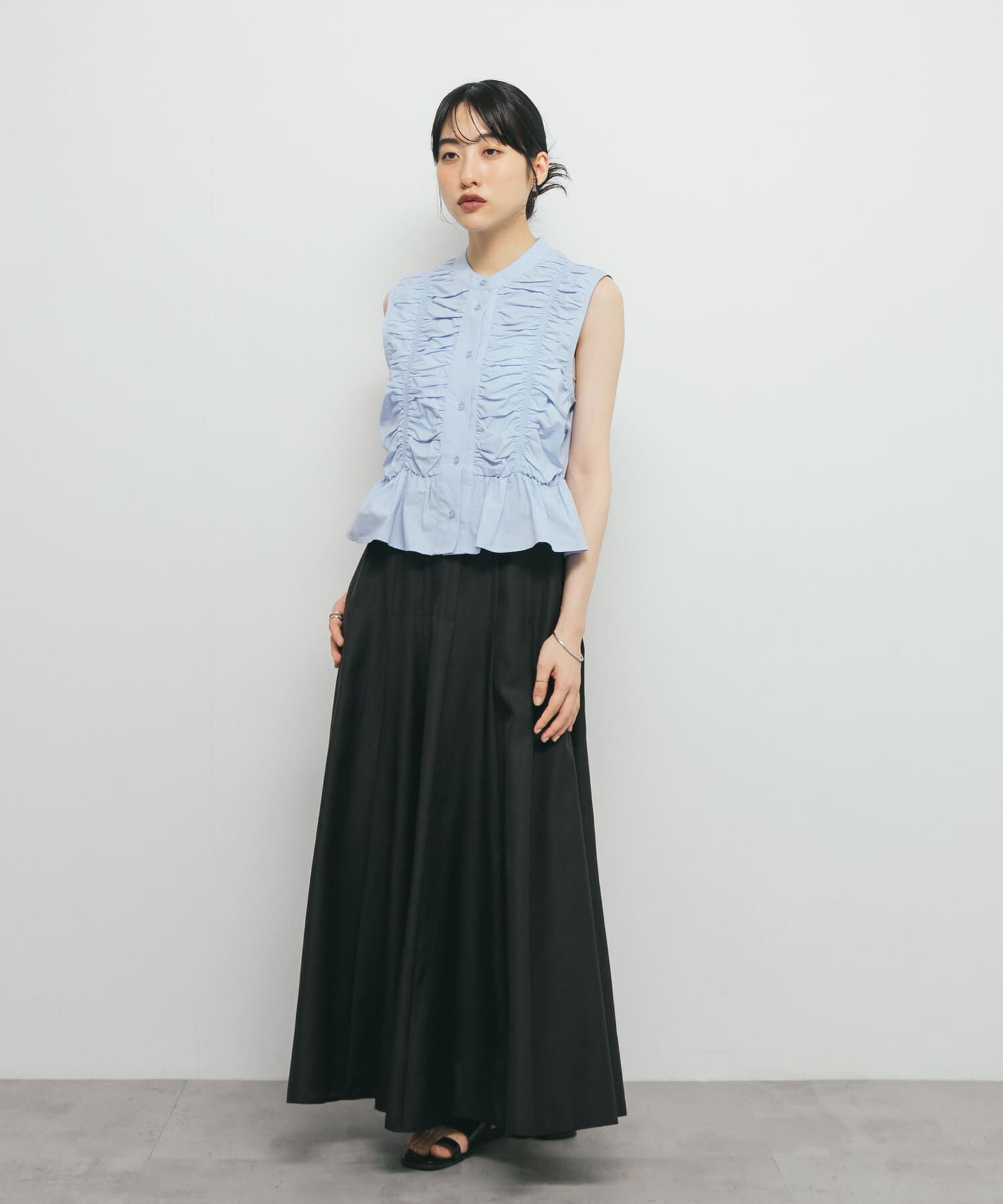  「ワイドフレアシアースカート」|スカート|
