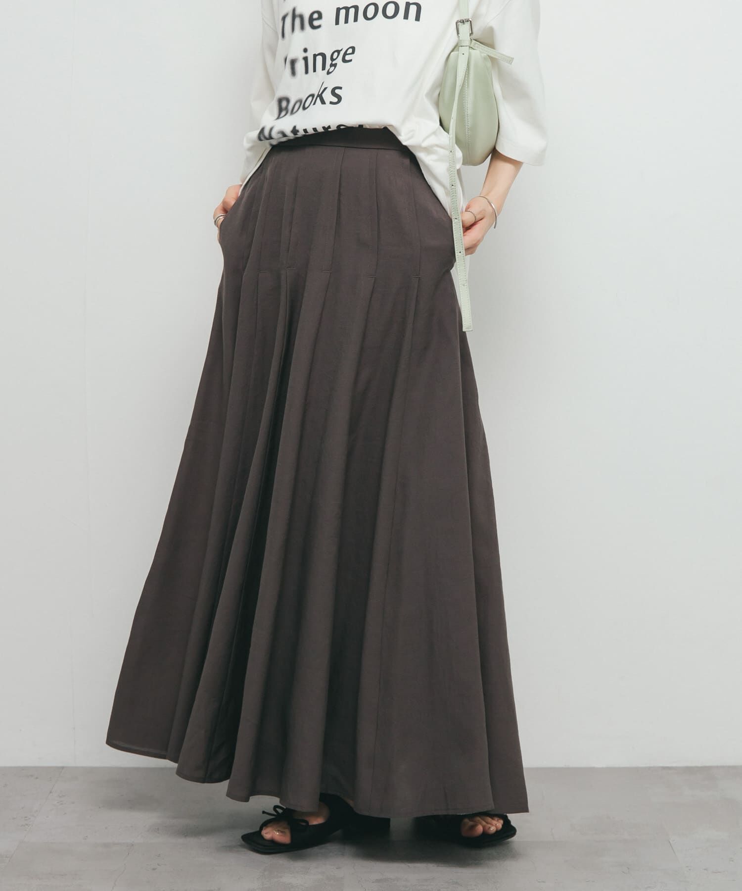  「ワイドフレアシアースカート」|スカート|