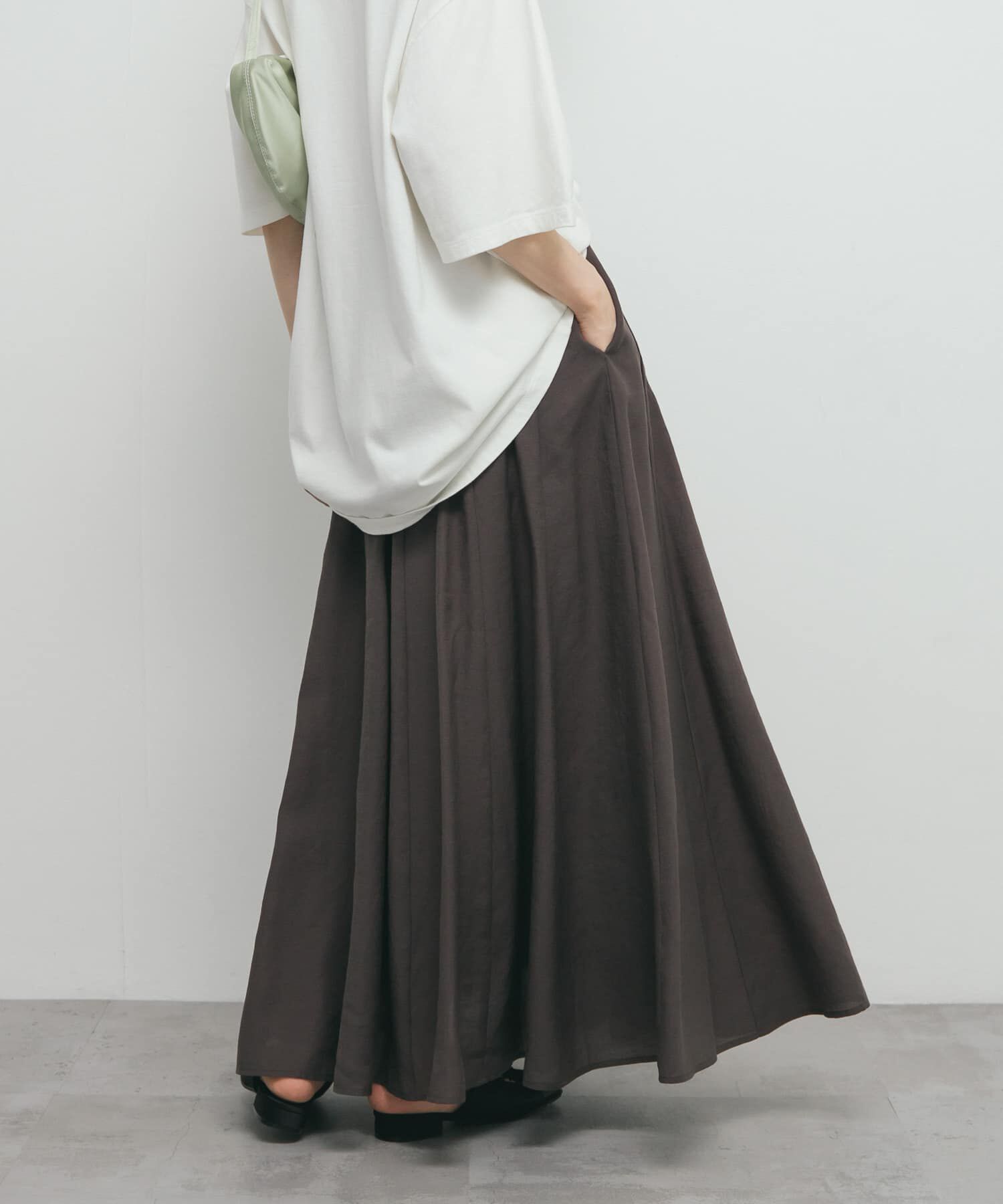  「ワイドフレアシアースカート」|スカート|