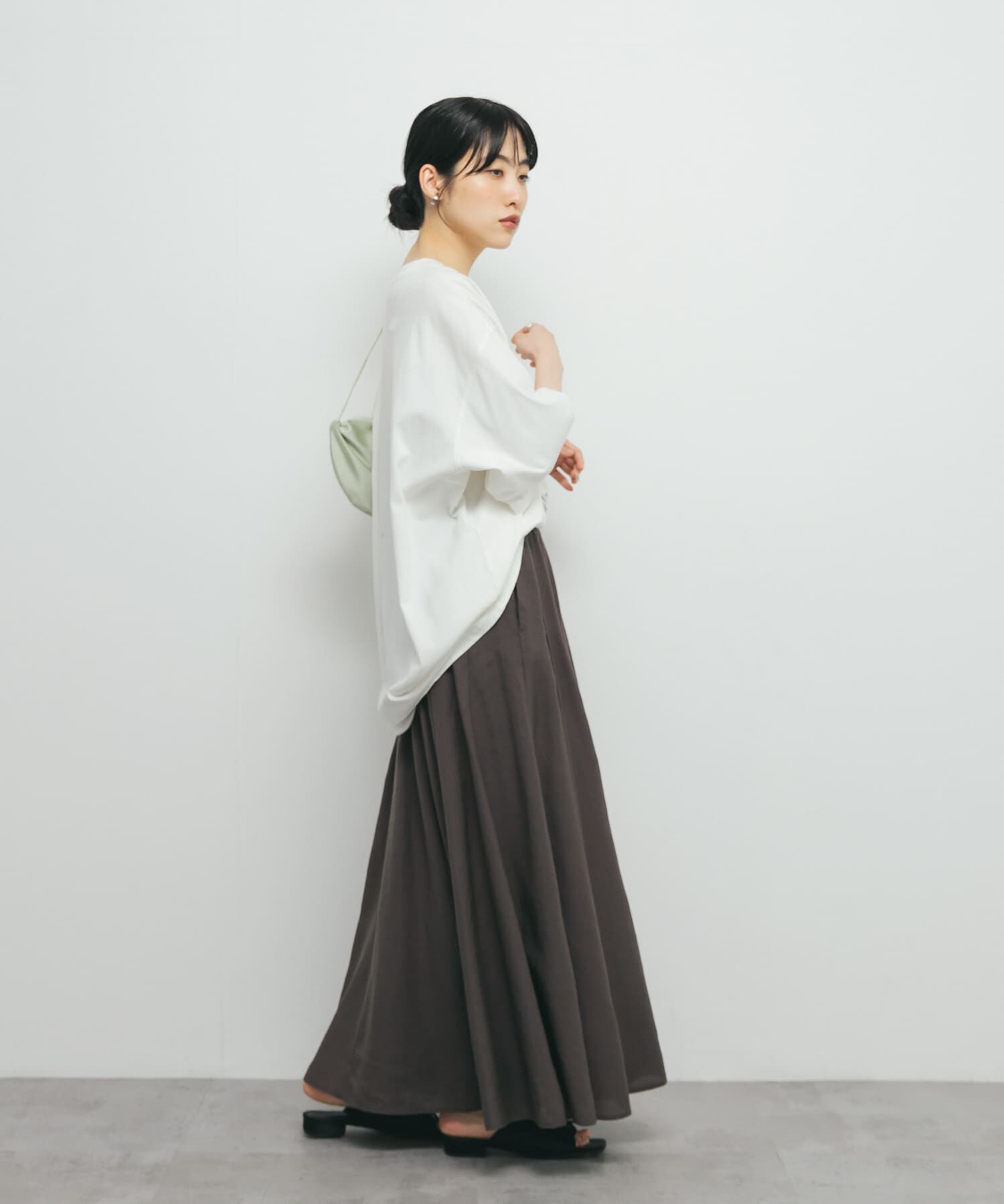 「ワイドフレアシアースカート」|スカート|