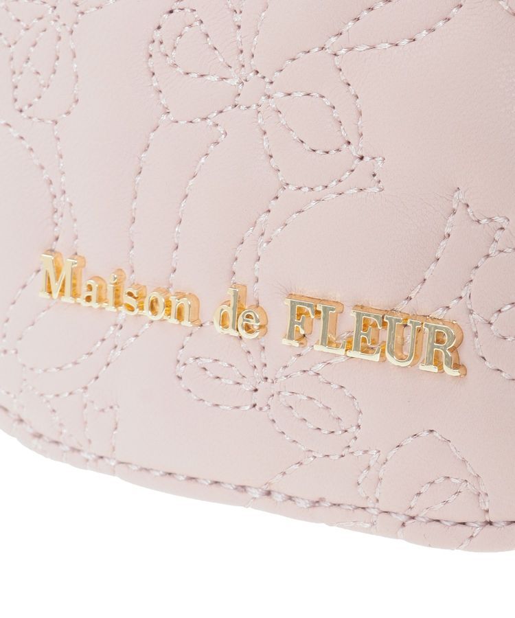 Maison de FLEUR「リボンキルティングスマホポシェット」|ショルダー・メッセンジャー|