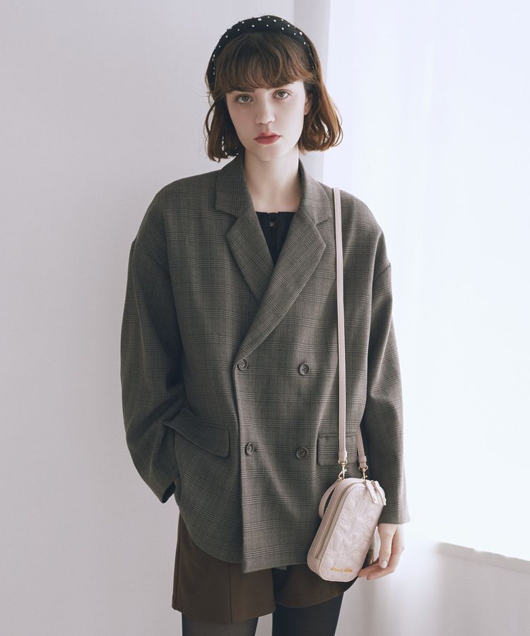 Maison de FLEUR「リボンキルティングスマホポシェット」|ショルダー・メッセンジャー|