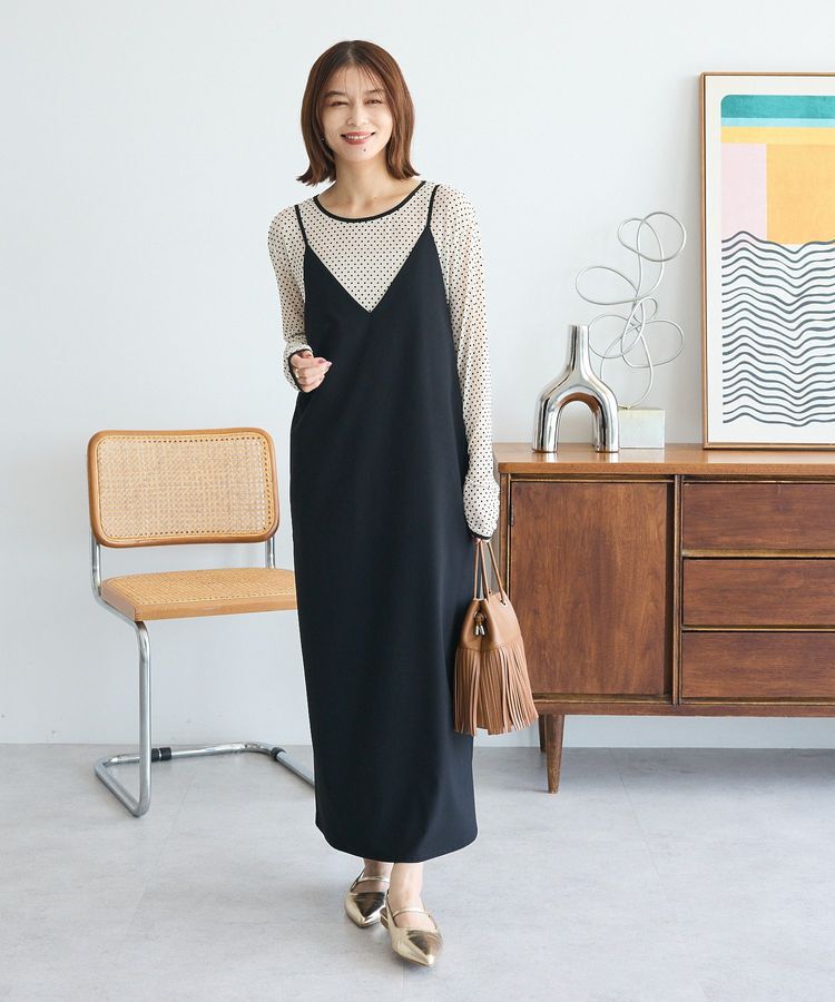 Green Parks「Vネックキャミワンピース」|ワンピース|