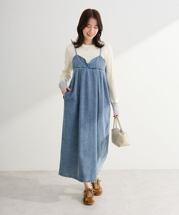 Green Parks「デニムキャミワンピース」|ワンピース|