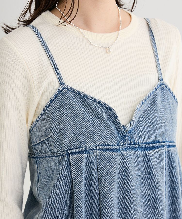 Green Parks「デニムキャミワンピース」|ワンピース|