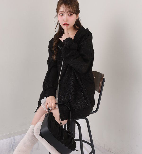  「ロゴグリッターパーカー」|プルオーバー|