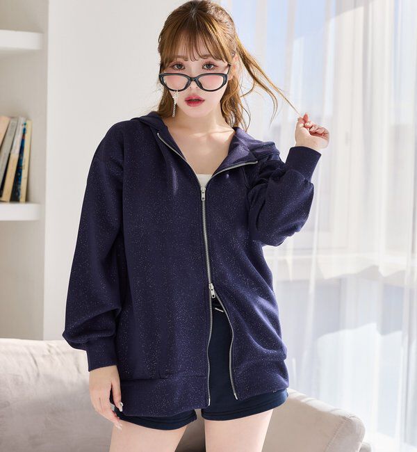  「ロゴグリッターパーカー」|プルオーバー|