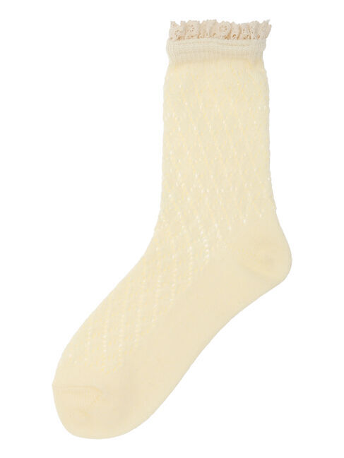 Samansa Mos2「レース付きメッシュソックス」|ソックス|キナリ