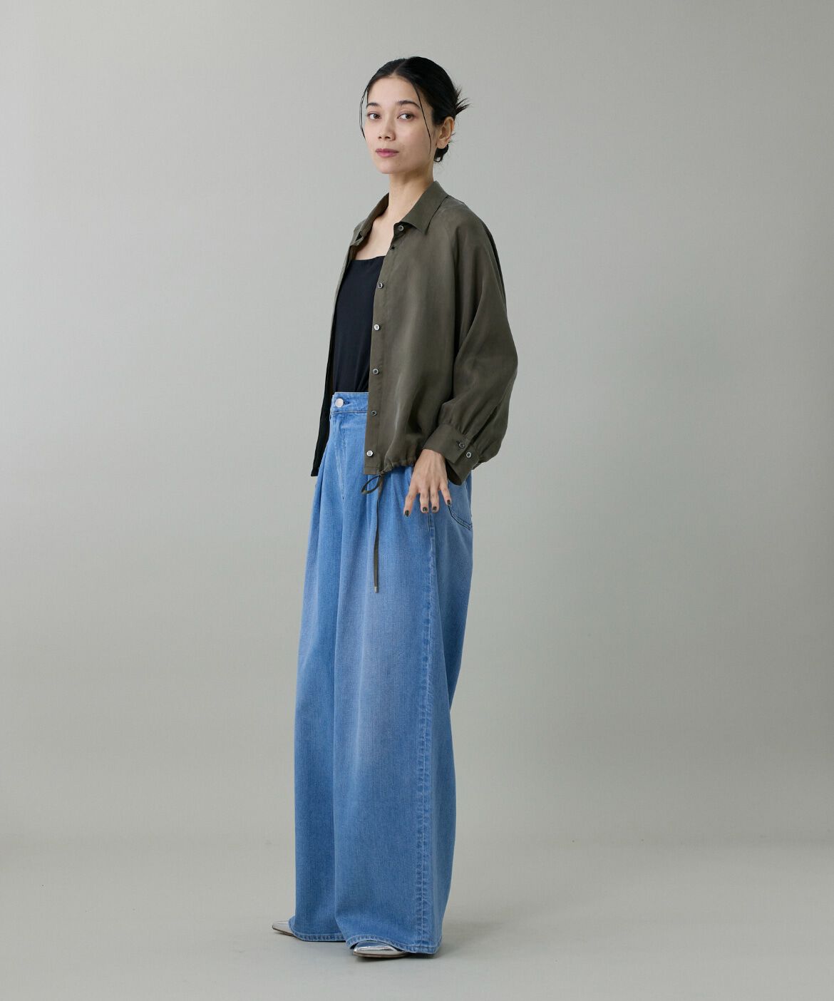 INED「キュプラフィブリルラグランスリーブシャツ」|シャツ・ブラウス|