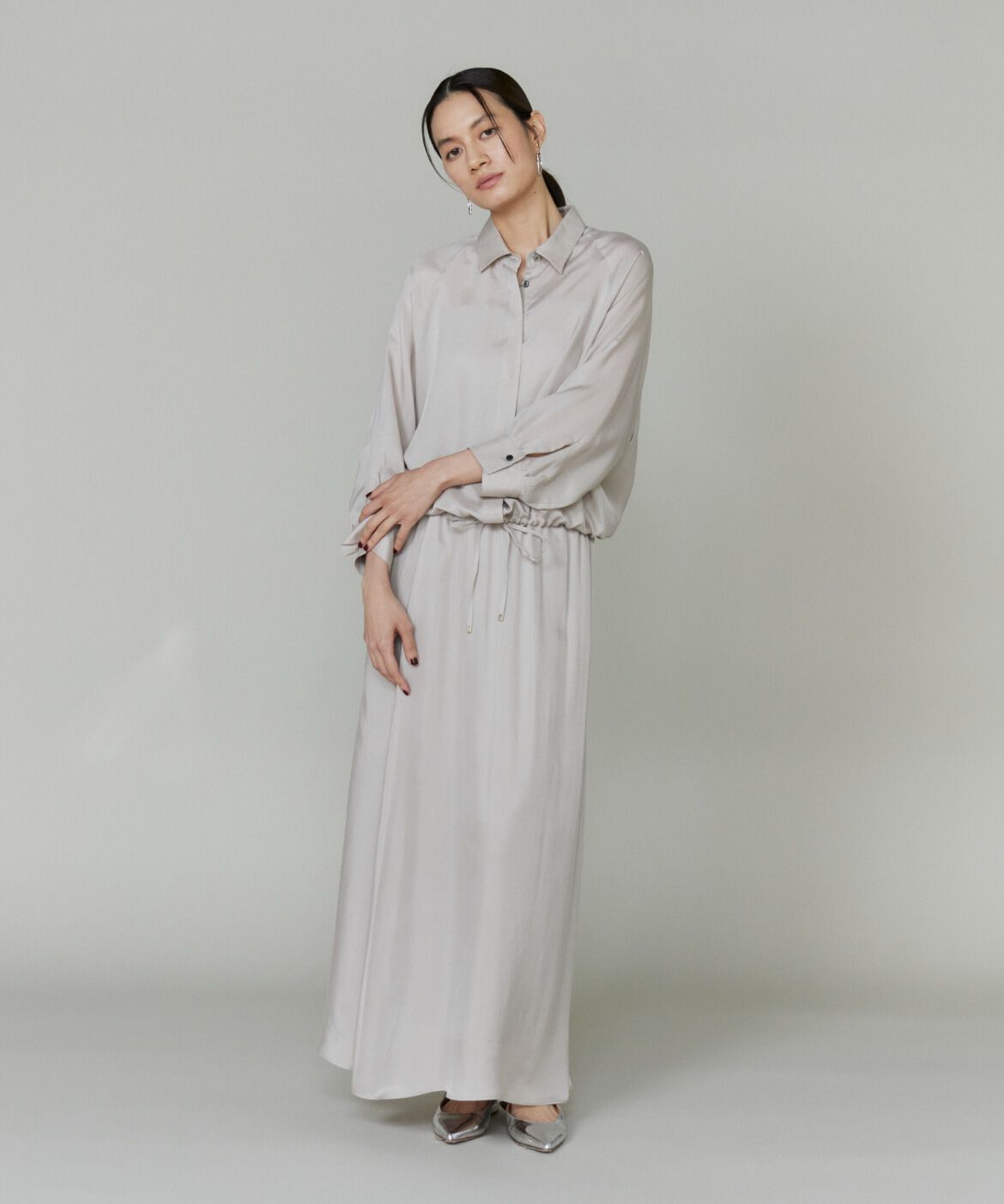 INED「キュプラフィブリルラグランスリーブシャツ」|シャツ・ブラウス|