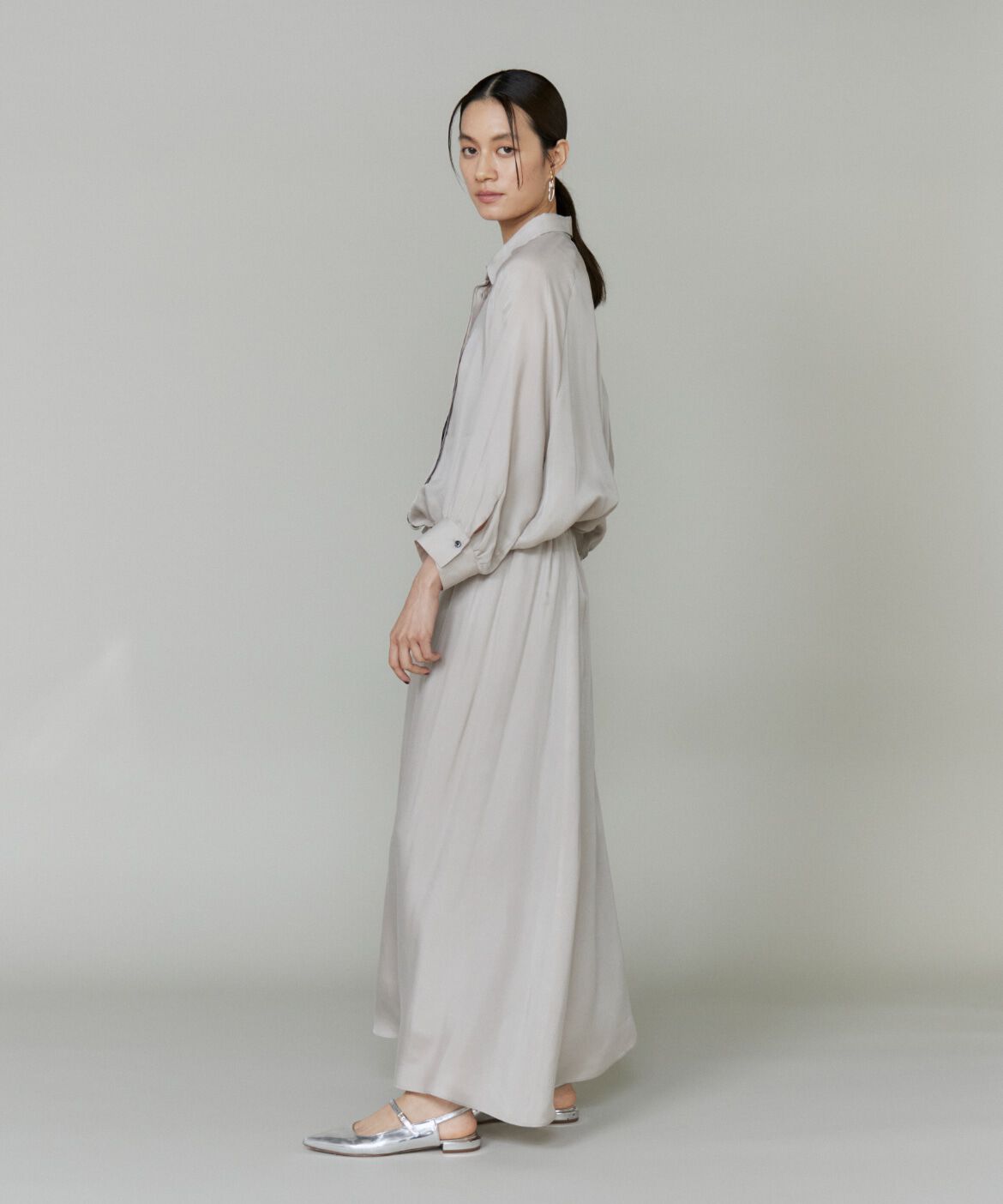 INED「キュプラフィブリルラグランスリーブシャツ」|シャツ・ブラウス|