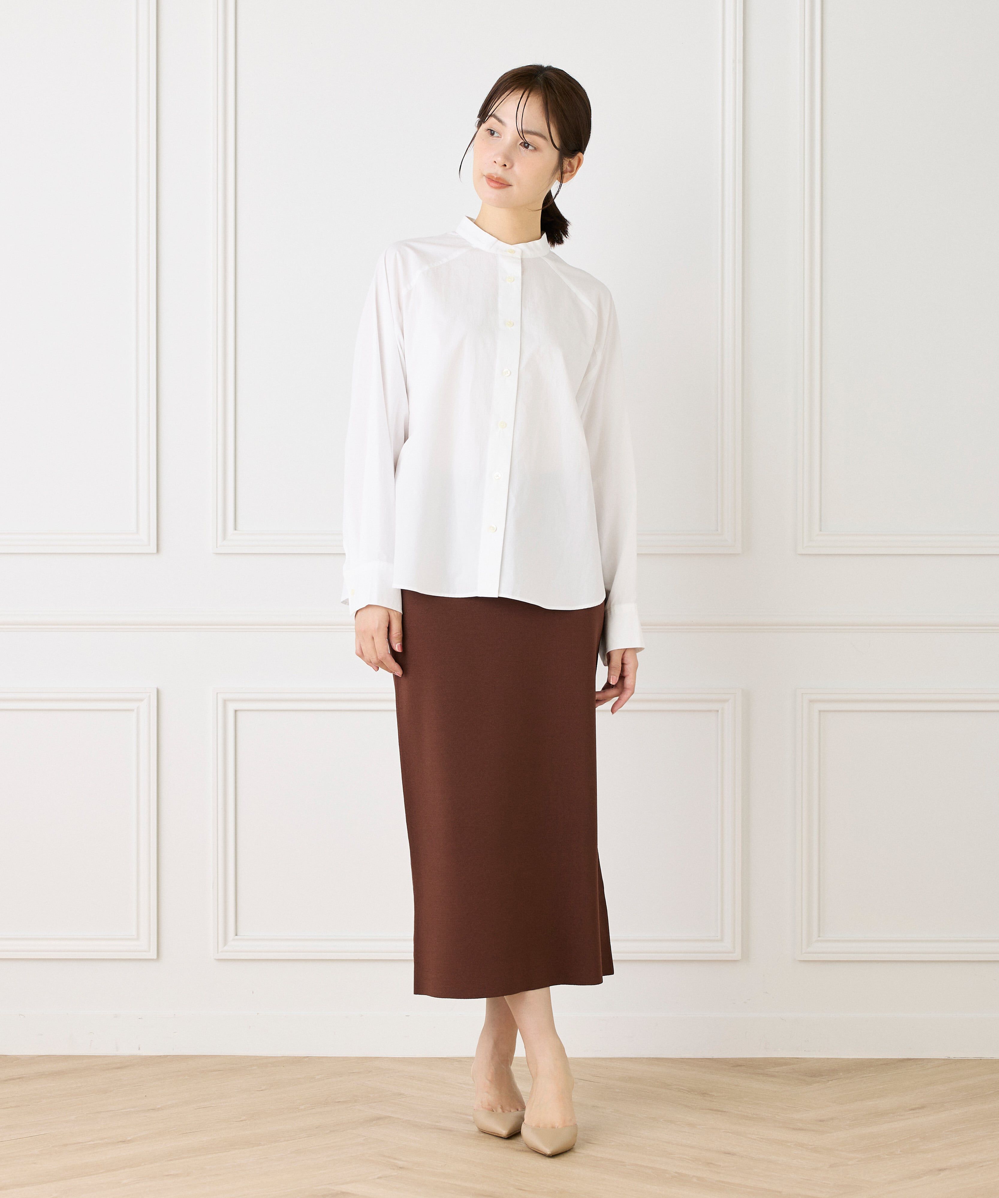 Le Souk「《大きいサイズ》ミラノリブAラインスカート」|タイト|