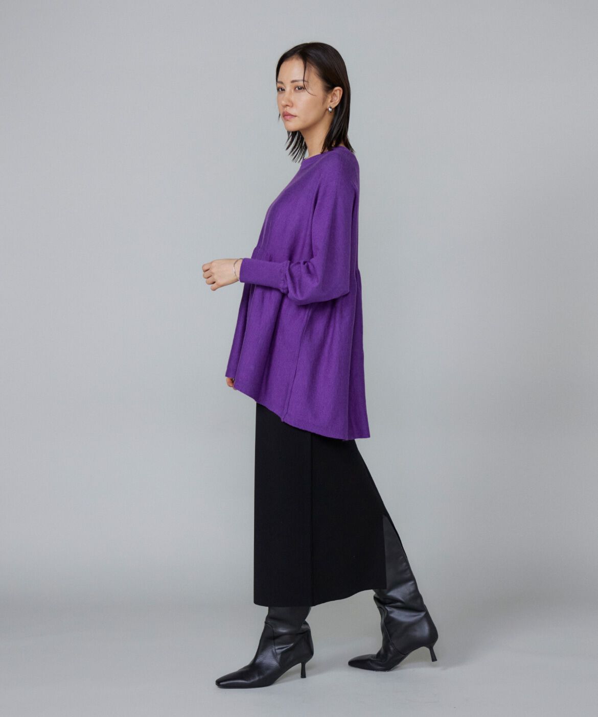 Le Souk「《大きいサイズ》ミラノリブAラインスカート」|タイト|