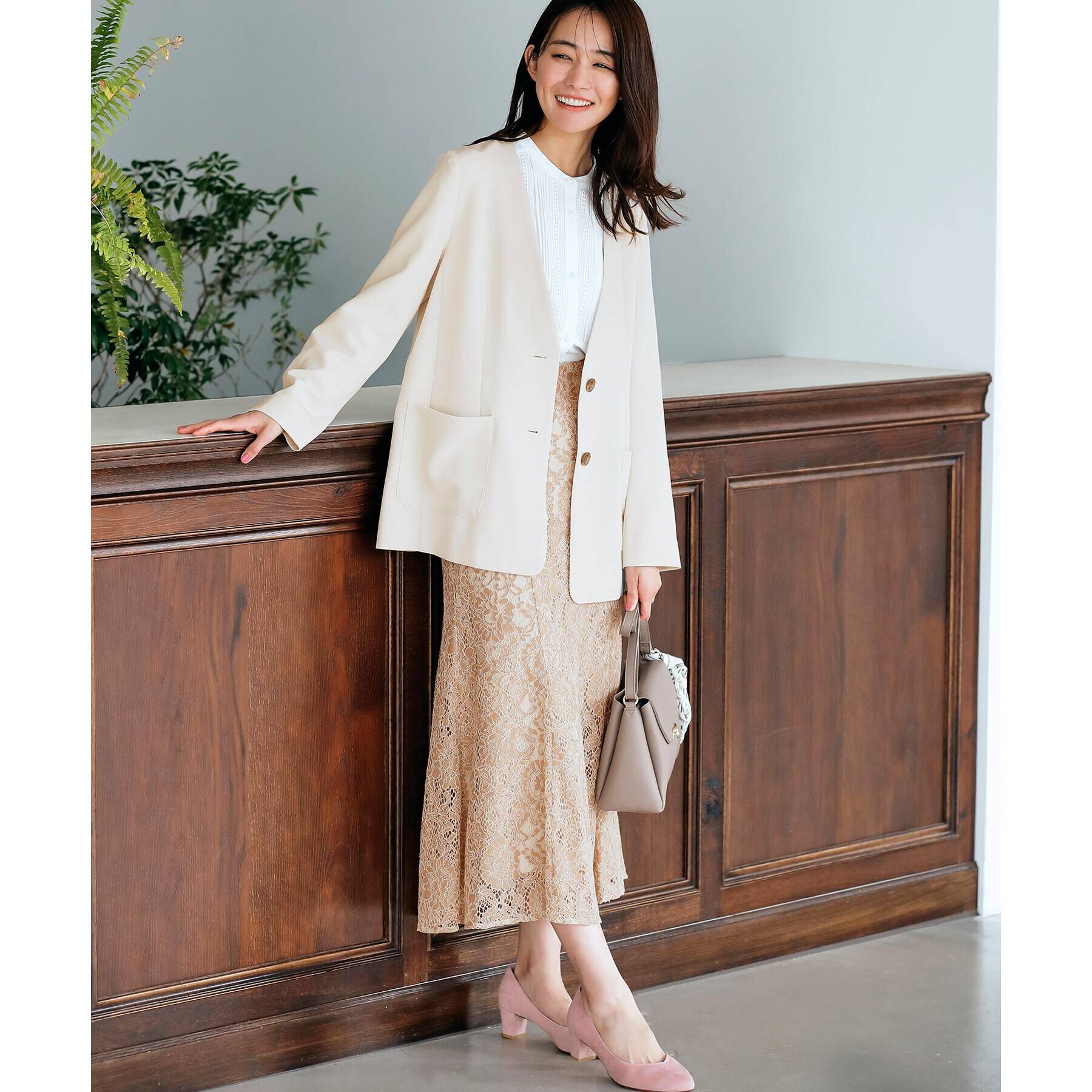 grove「【はっ水加工】やわここちチャンキーヒールパンプス(ヒール5.0cm)」|パンプス|