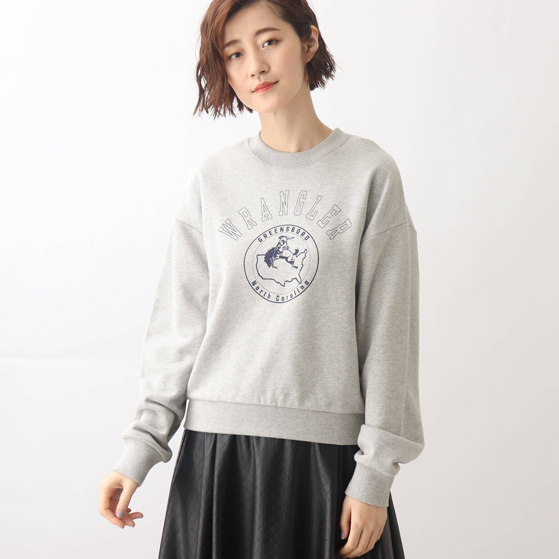 grove「【Wrangler（ラングラー）別注】カレッジロゴがポイント！裏毛プルオーバー」|パーカー|