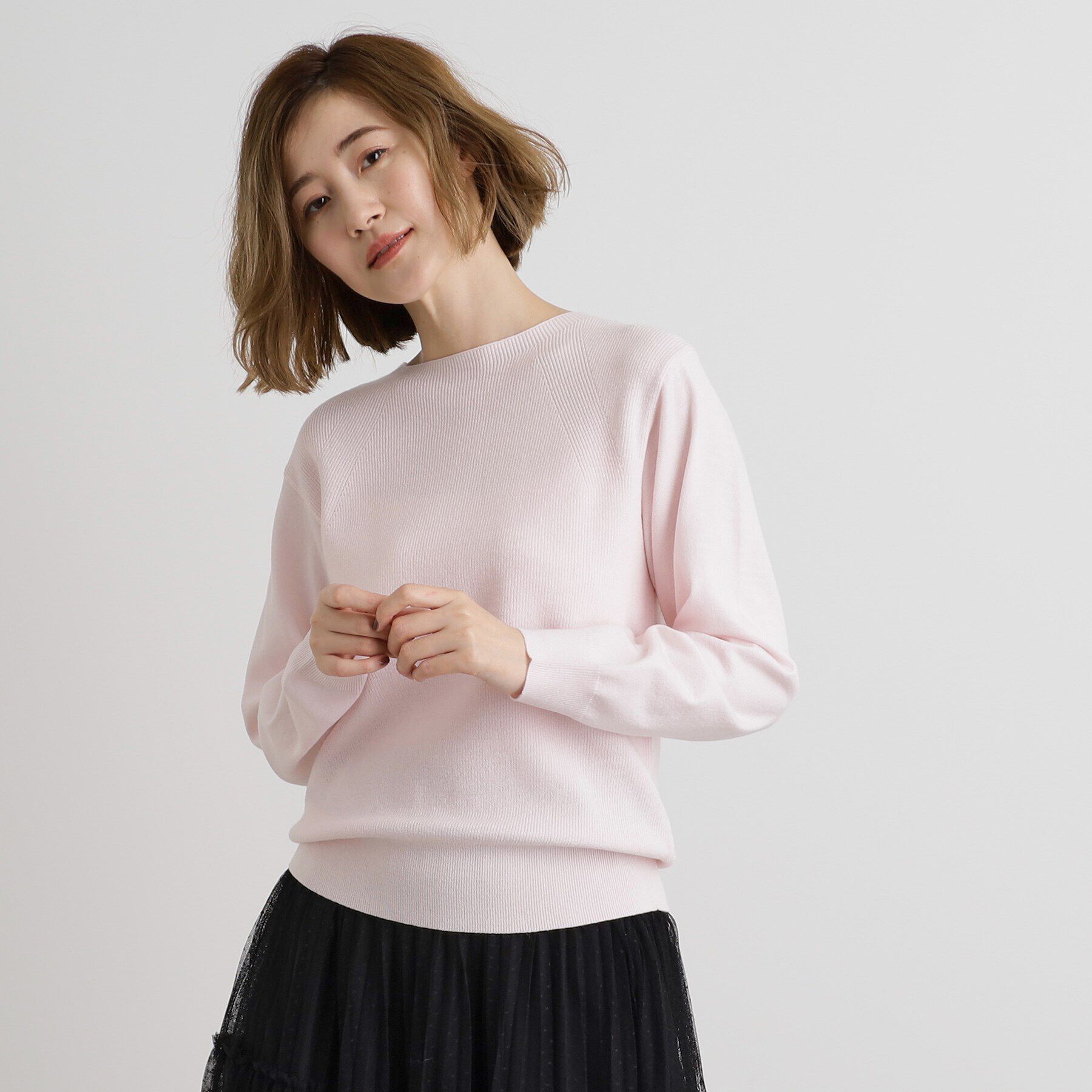 grove「【洗える】毛玉軽減ニットプルオーバー」|ニット・セーター|