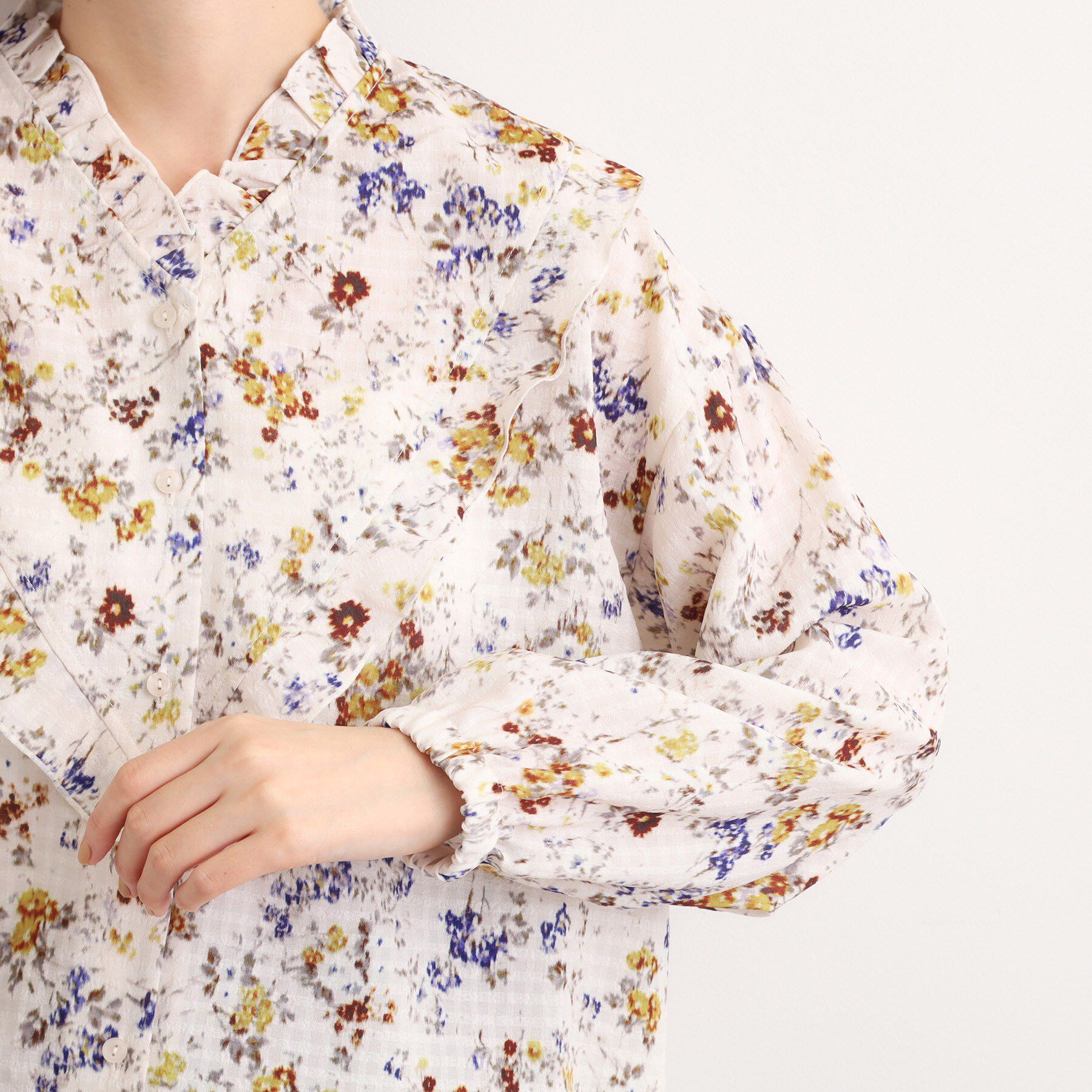 grove「カスリフラワープリントブラウス」|シャツ・ブラウス|