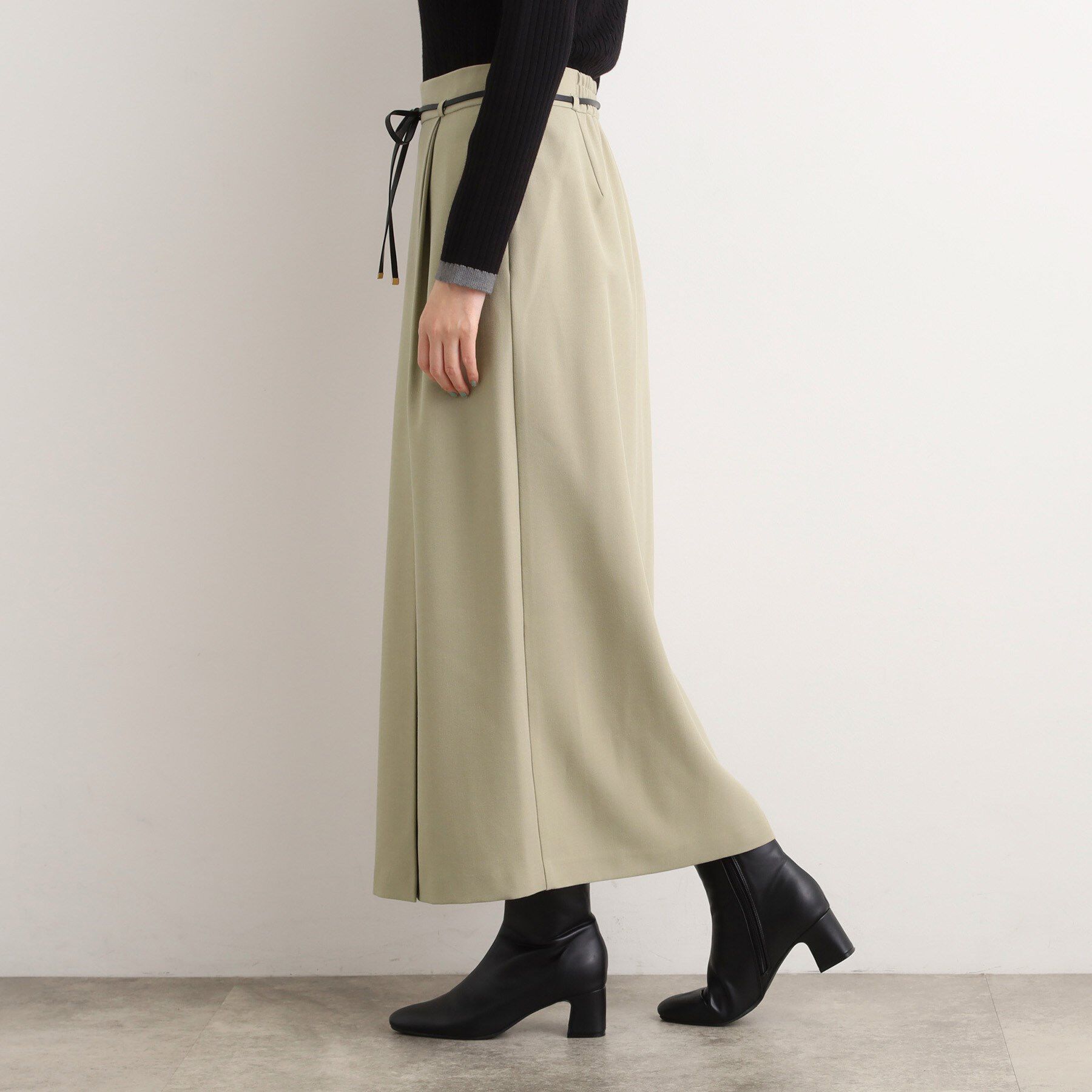 grove「合皮ベルト付きナロースカート」|スカート|