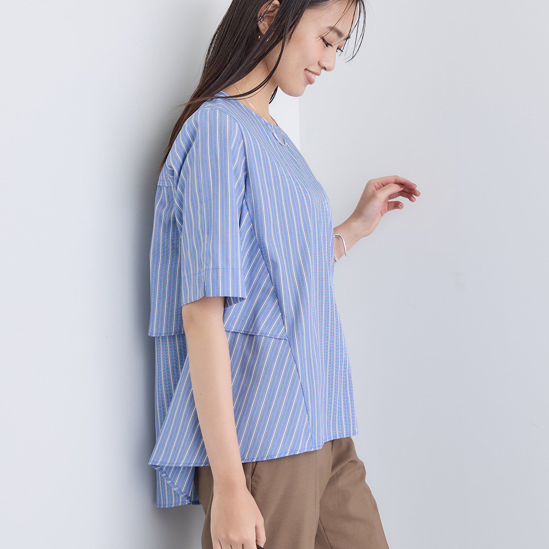 INDIVI「【UVケア】バックデザインブラウス」|シャツ・ブラウス|