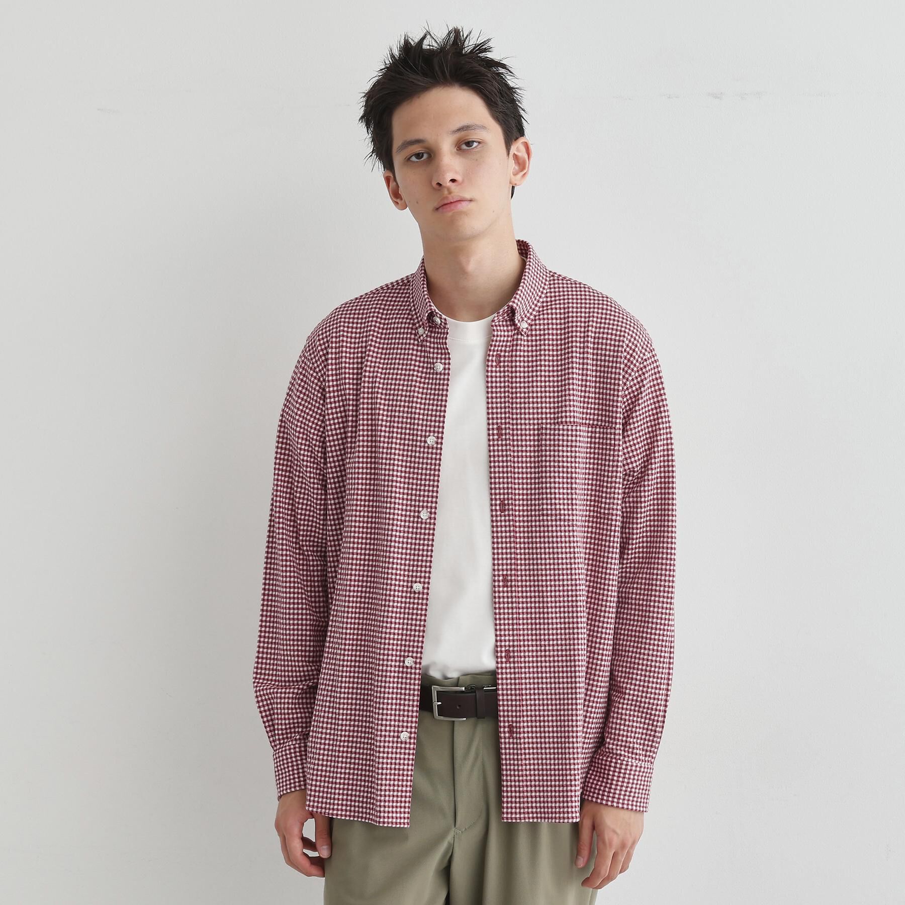 TAKEO KIKUCHI「【抗菌防臭】サッカーギンガムチェック ボタンダウンシャツ」|シャツ・ブラウス|