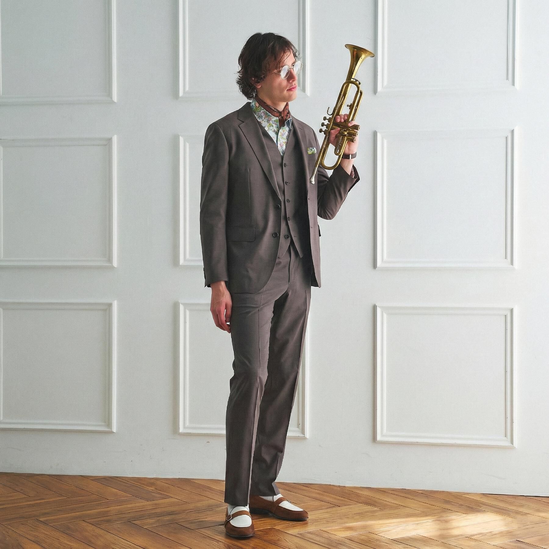 TAKEO KIKUCHI「【BOWLER HAT LABEL】TWトロピカルシャンブレー JAZZジャケット」|テーラードジャケット|