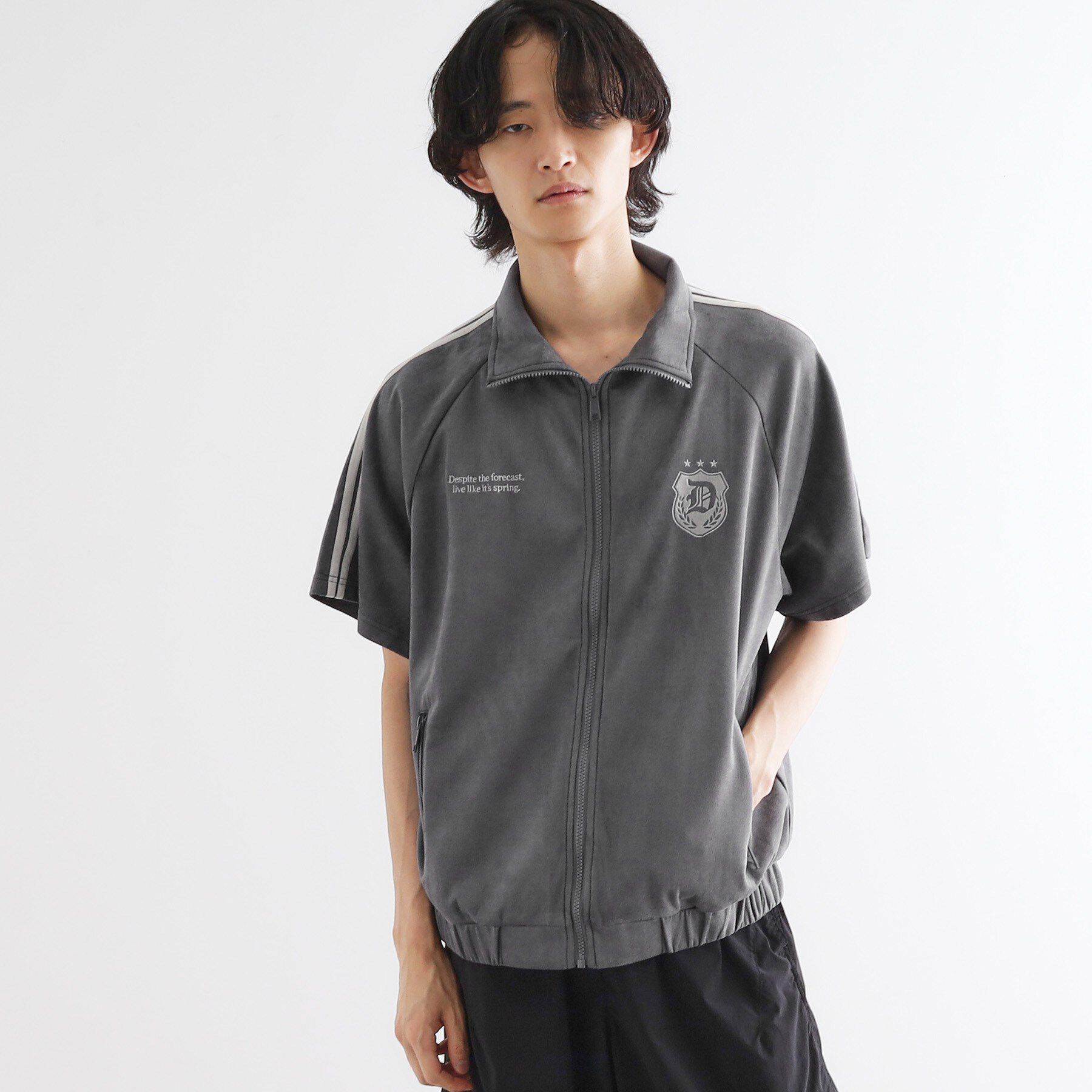 tk.TAKEO KIKUCHI「スエードライクトラックジャケット」|ブルゾン・スタジャン|