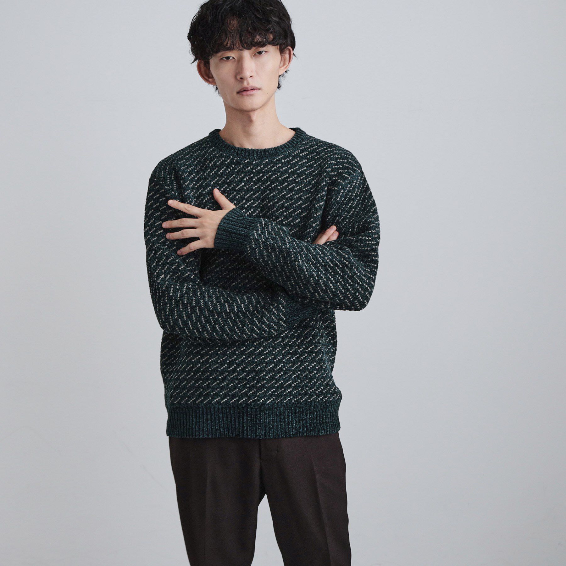 tk.TAKEO KIKUCHI「バーズアイモールニット」|ニット・セーター|