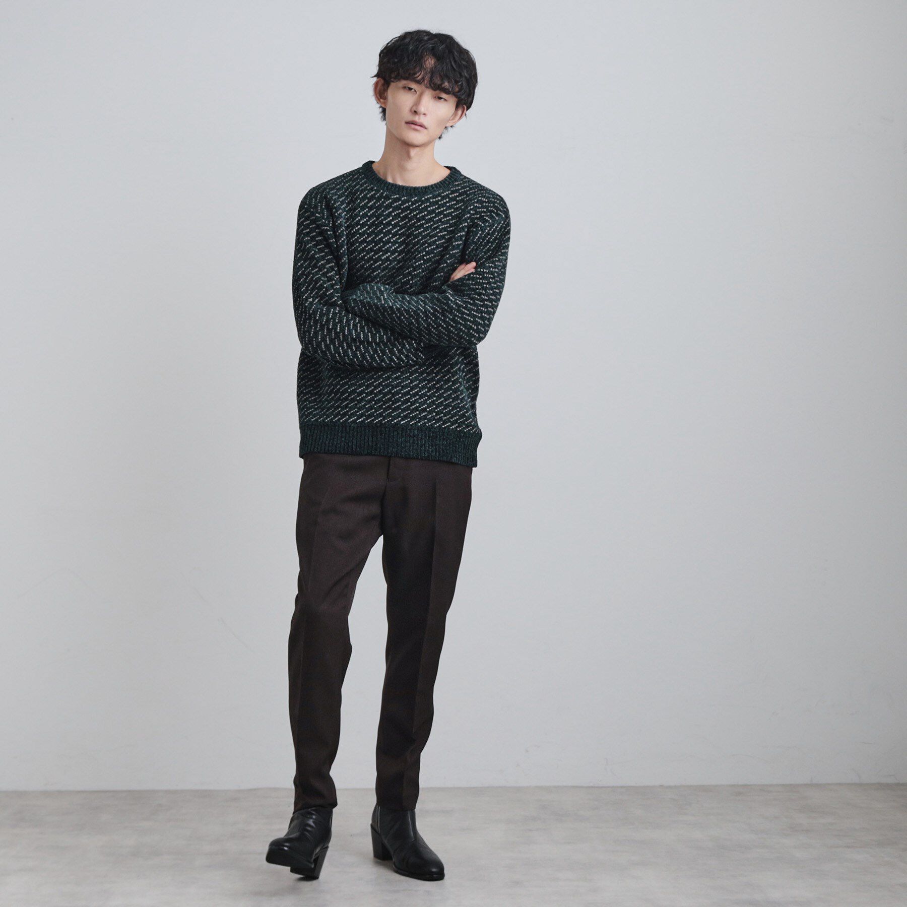 tk.TAKEO KIKUCHI「バーズアイモールニット」|ニット・セーター|