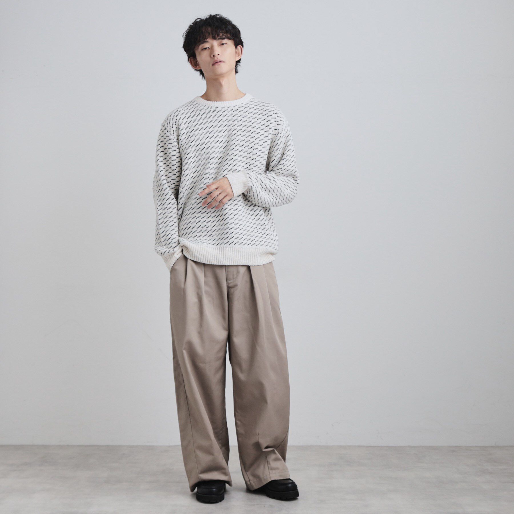 tk.TAKEO KIKUCHI「バーズアイモールニット」|ニット・セーター|