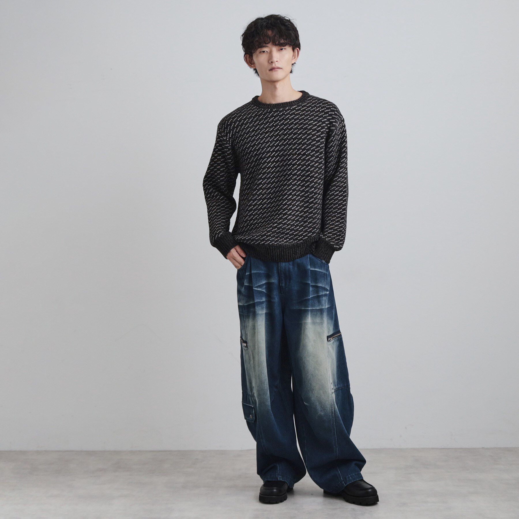 tk.TAKEO KIKUCHI「バーズアイモールニット」|ニット・セーター|