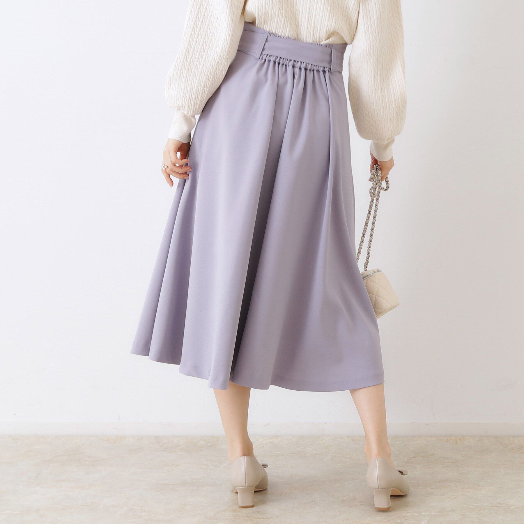 Couture broach「【きれいめ・美脚効果・通勤】ネオシャンブルラップ風スカート」|スカート|