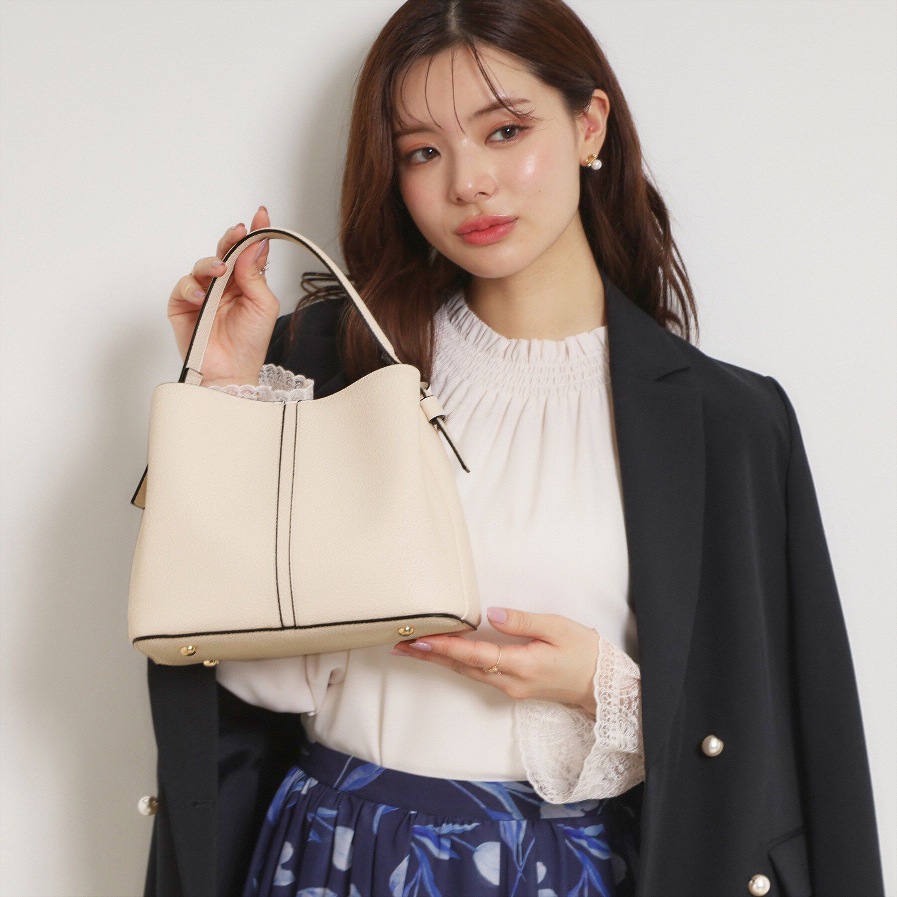 Couture broach「2wayレザー調ハンドバッグ」|ショルダー・メッセンジャー|