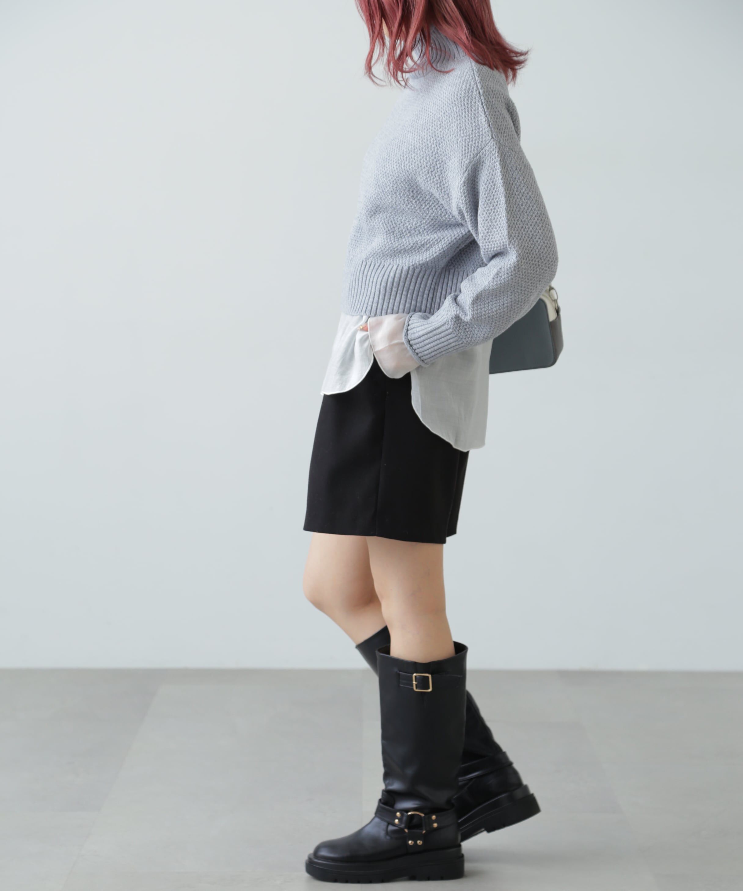  「鹿の子編みハイネックニット」|ニット・セーター|