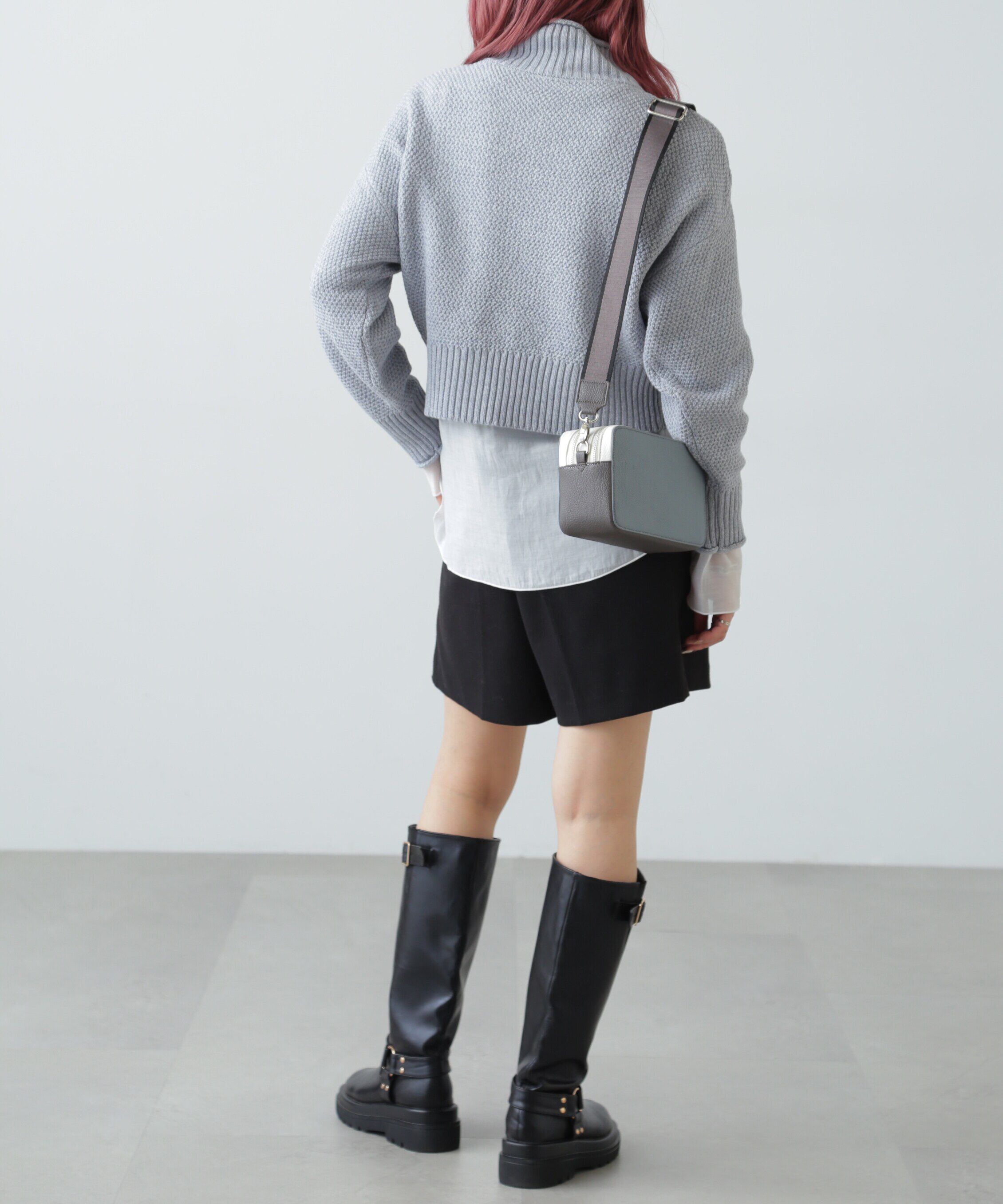  「鹿の子編みハイネックニット」|ニット・セーター|