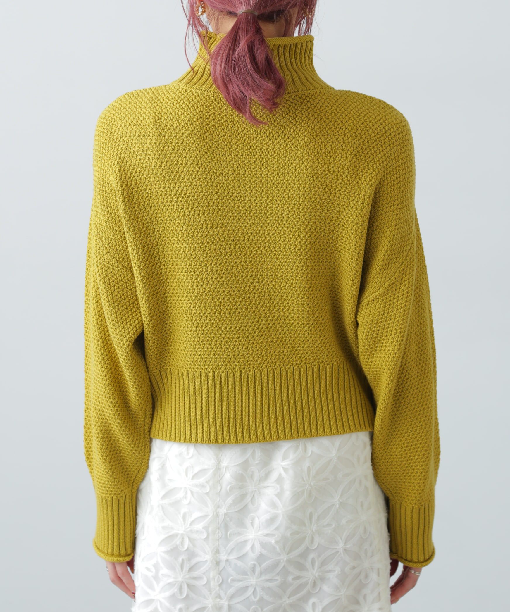  「鹿の子編みハイネックニット」|ニット・セーター|