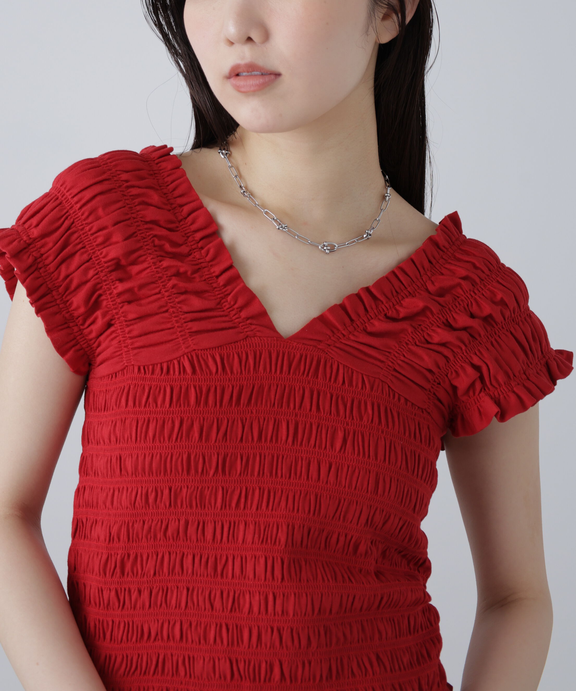  「2wayシャーリングオフショルカットソー」|Tシャツ・カットソー|