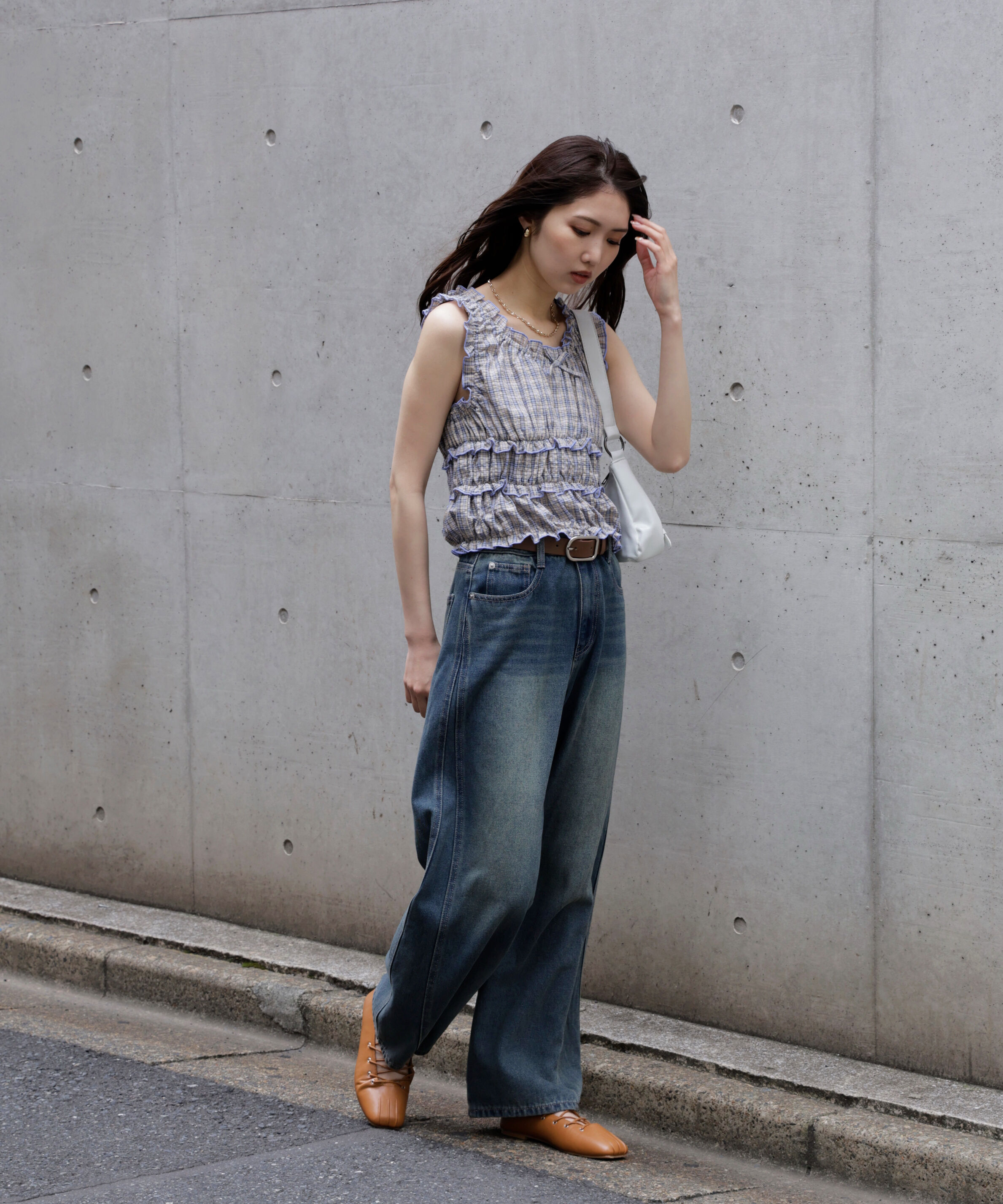  「シャーリングタンクトップブラウス」|シャツ・ブラウス|