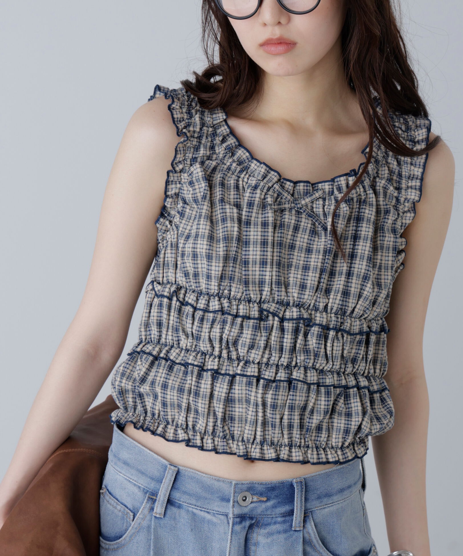  「シャーリングタンクトップブラウス」|シャツ・ブラウス|