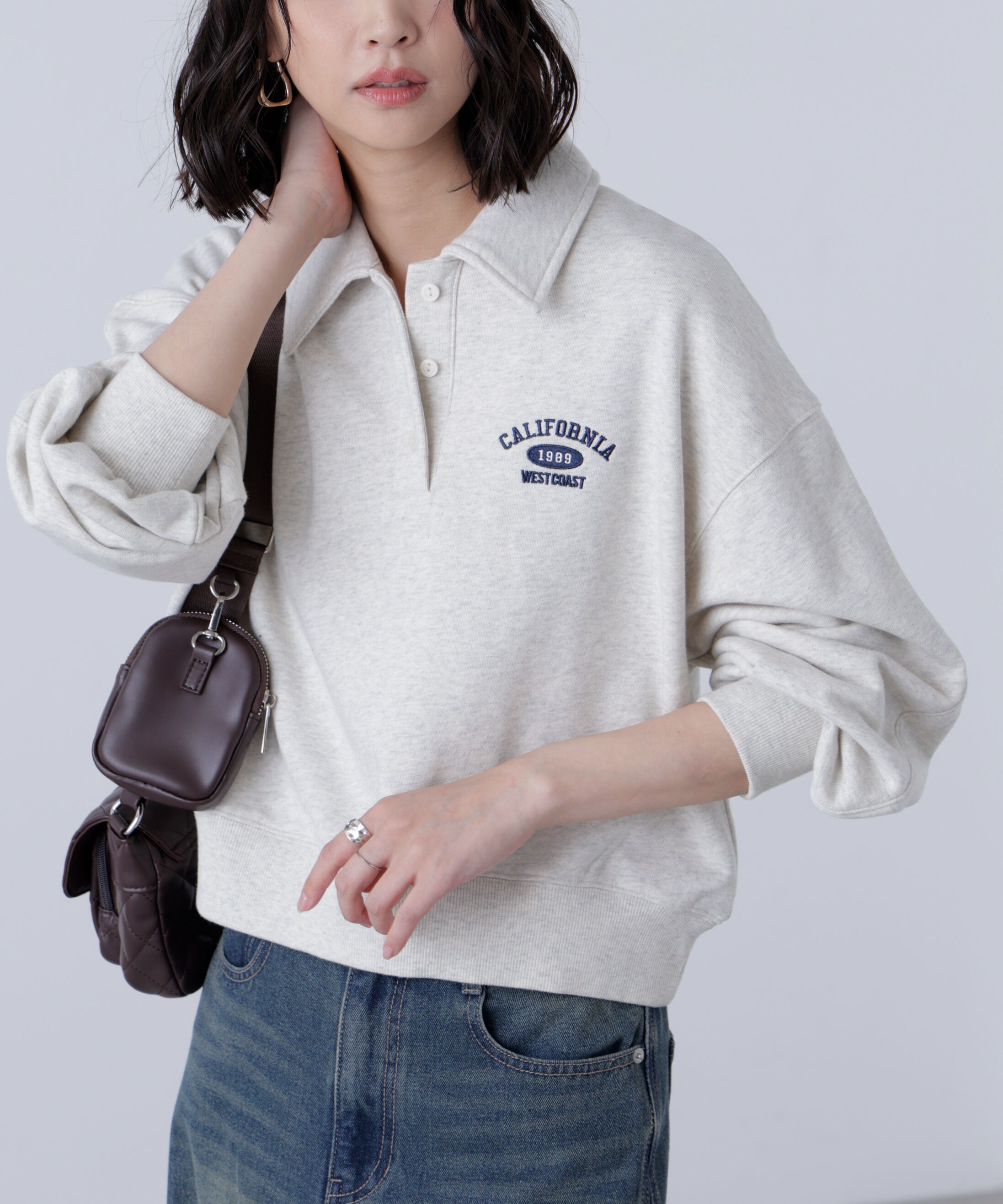  「ポロスウェットプルオーバー」|Tシャツ・カットソー|オートミール1